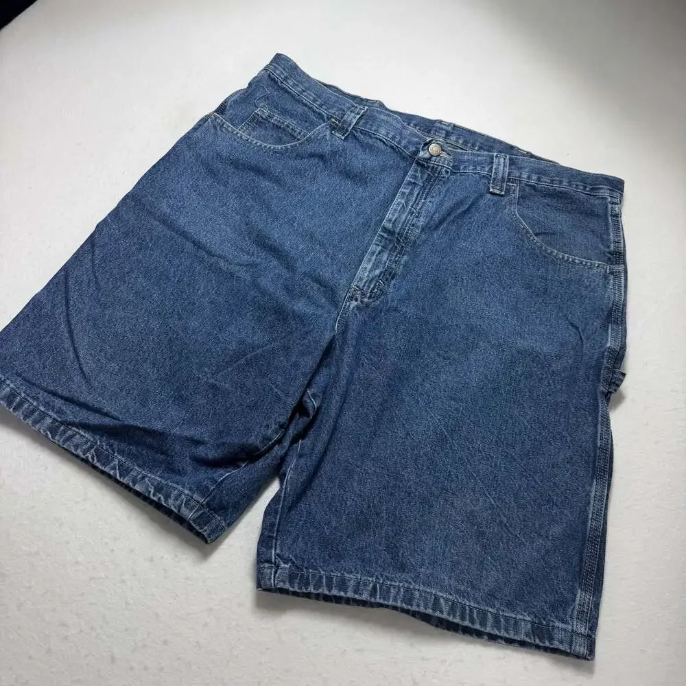 Wrangler Men's Blue Denim Carpenter Shorts Size 40